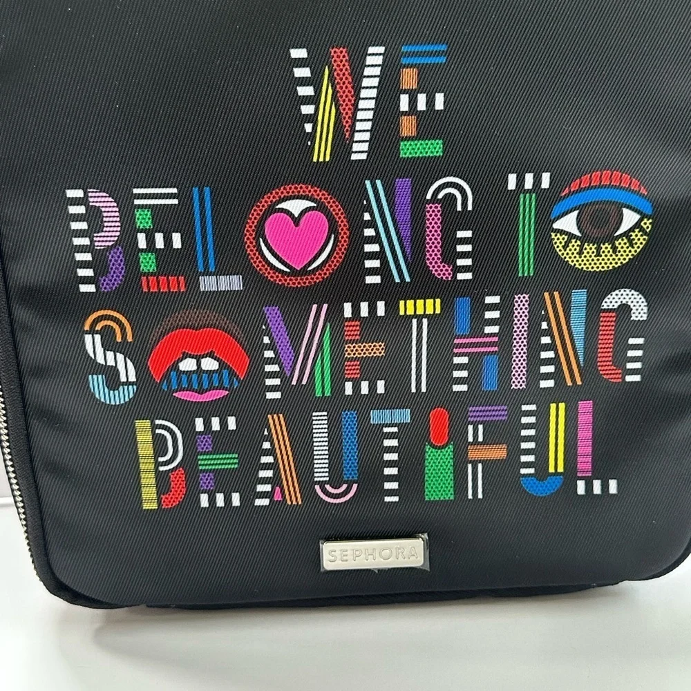 Sephora X ToTheMarket Black Cosmetic Bag NWT